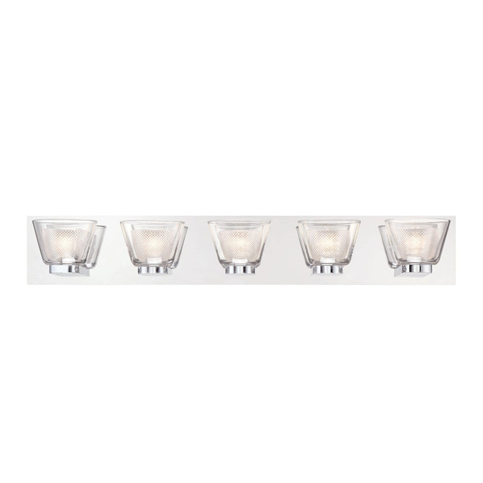 Eurofase Trent LED Bathbar, Chrome/Frosted/Clear