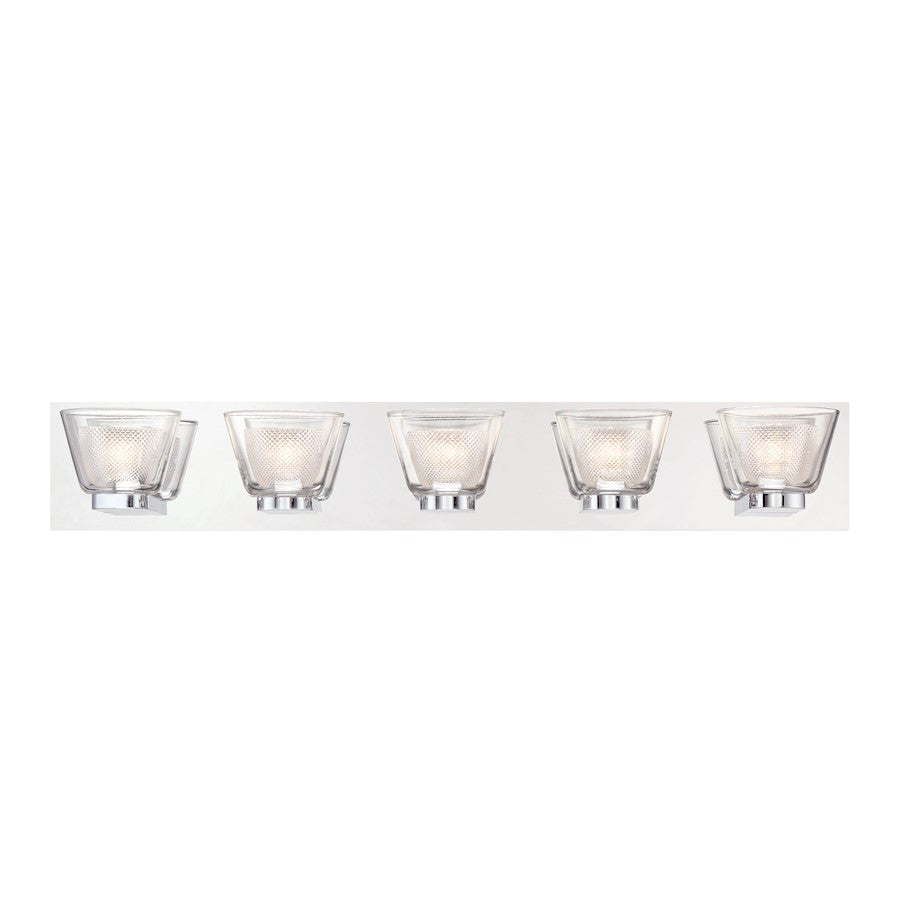 Eurofase Trent LED Bathbar, Chrome/Frosted/Clear