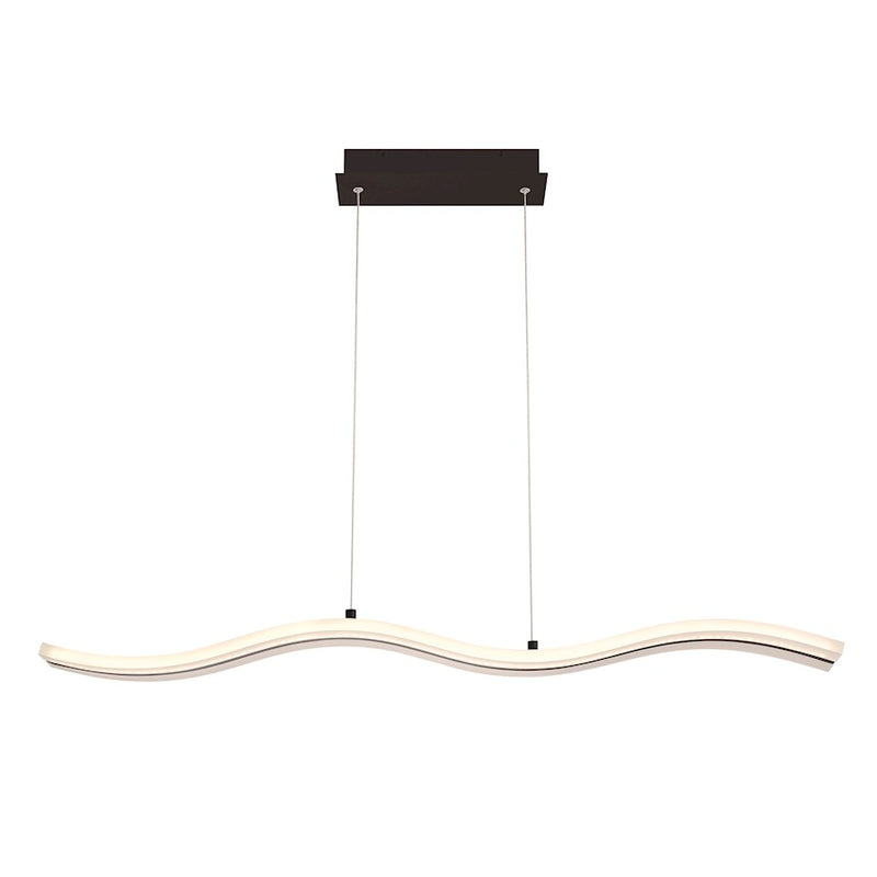 Eurofase High tide LED Pendant, Black/Frosted