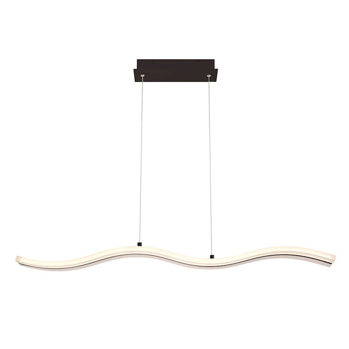 Eurofase High tide LED Pendant, Black/Frosted