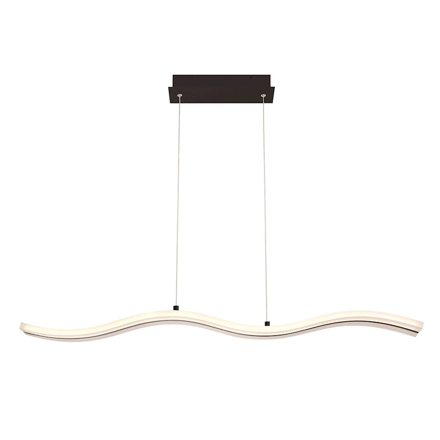 Eurofase High tide LED Pendant, Black/Frosted