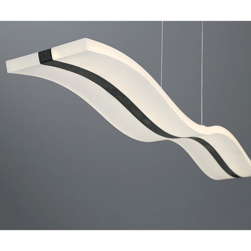 Eurofase High tide LED Pendant, Black/Frosted