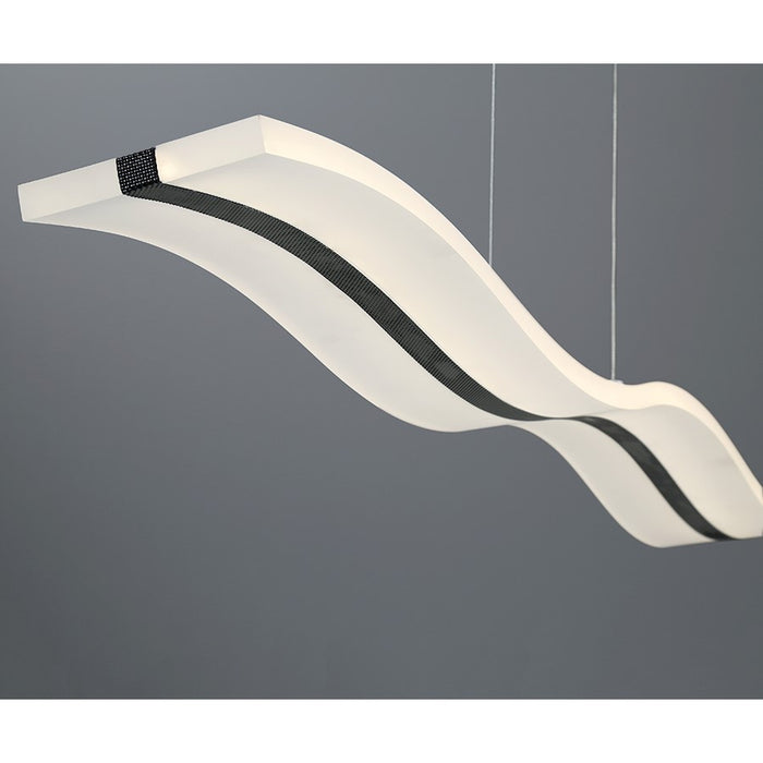 Eurofase High tide LED Pendant, Black/Frosted