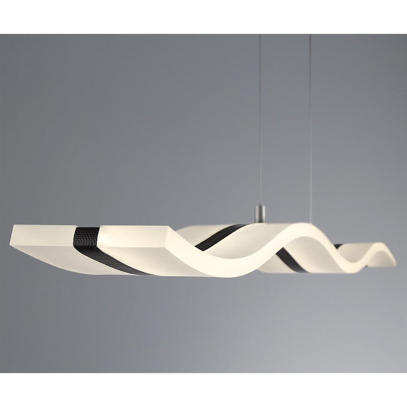 Eurofase High tide LED Pendant, Black/Frosted