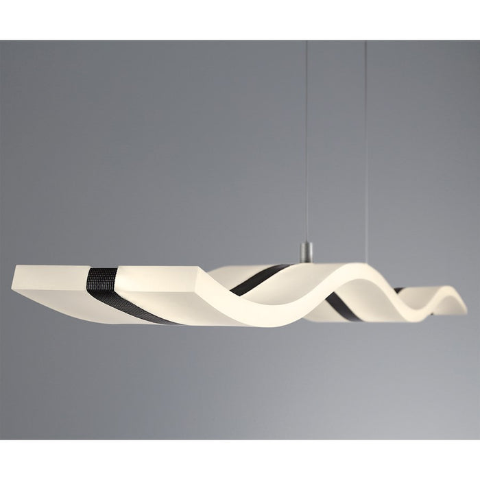 Eurofase High tide LED Pendant, Black/Frosted