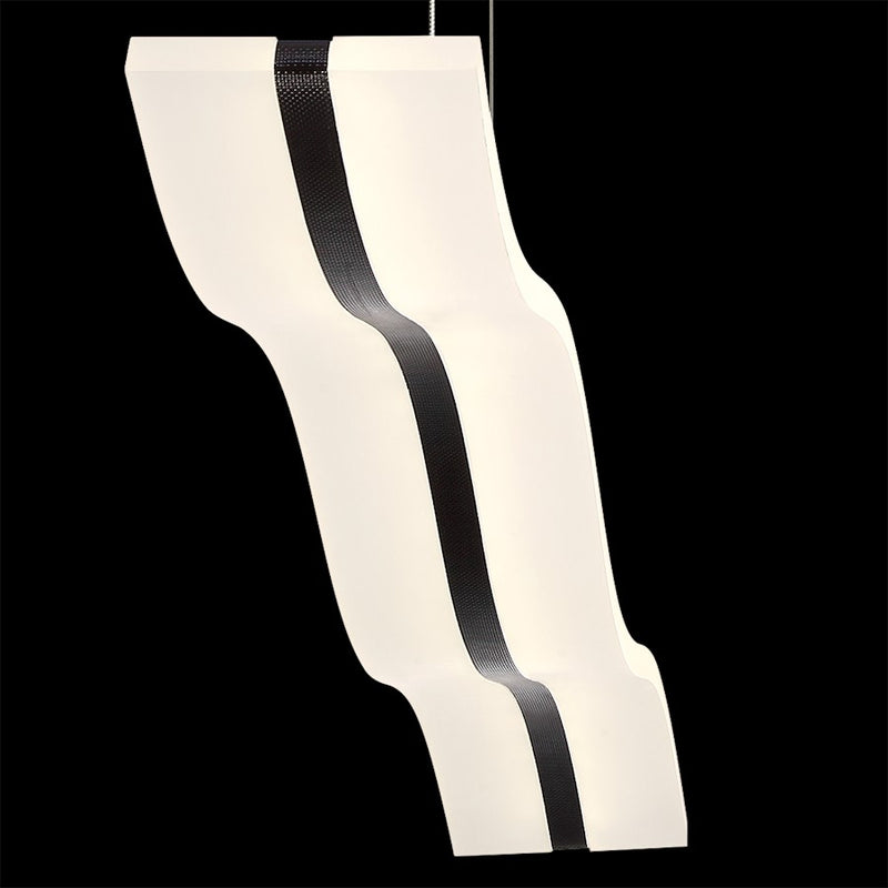 Eurofase High tide LED Pendant, Black/Frosted