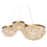 Eurofase Mondo 10-Light Chandelier, Antique Gold/Clear