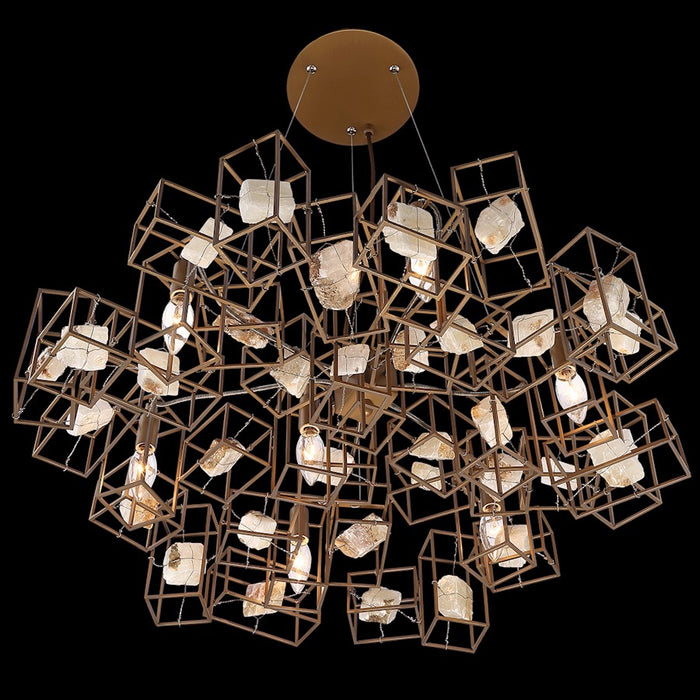 Eurofase Patton 7-Light Chandelier, Bronze/Bronze/stone