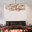 Eurofase Patton 7-Light Chandelier, Bronze/Bronze/stone