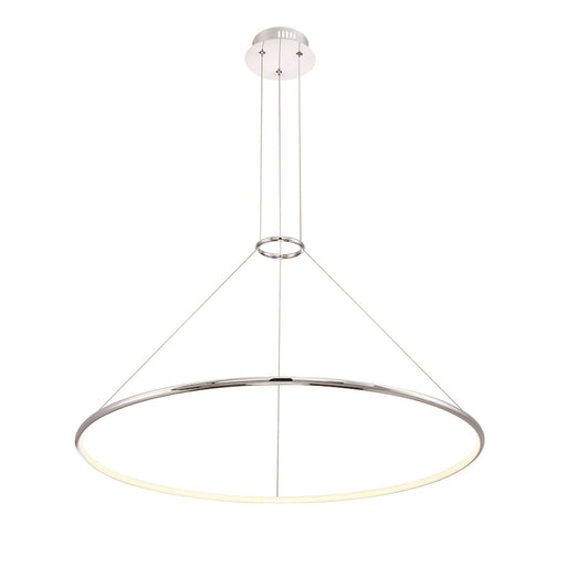 Eurofase Valley Large LED Pendant, Chrome/Opal White