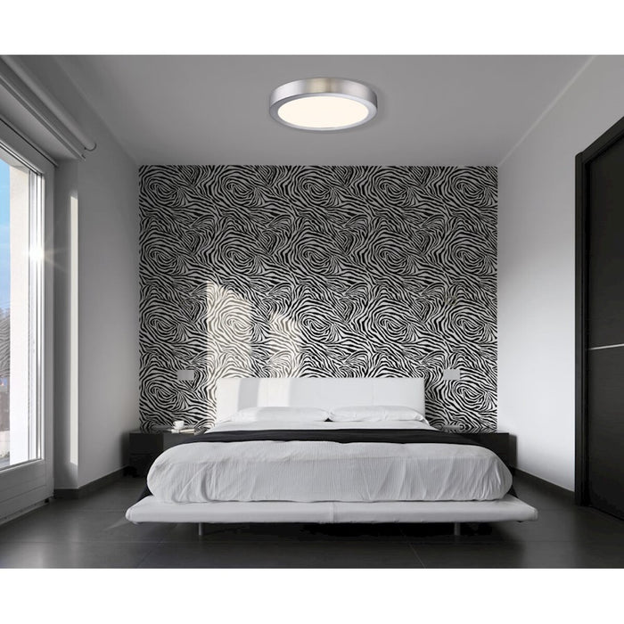 Eurofase Brant 1-Light LED Led Flushmount, Platinum/White