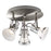 Eurofase Vortex 3-Light Flush LED Track, Satin Nickel/Frost