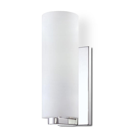 Eurofase Pilos 1-Light Small LED Wall Sconce, Chrome/Opal White