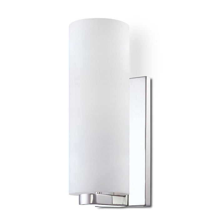Eurofase Pilos 1-Light Small LED Wall Sconce, Chrome/Opal White