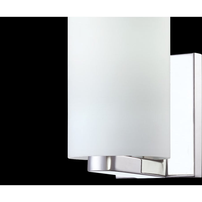 Eurofase Pilos 1-Light Small LED Wall Sconce, Chrome/Opal White
