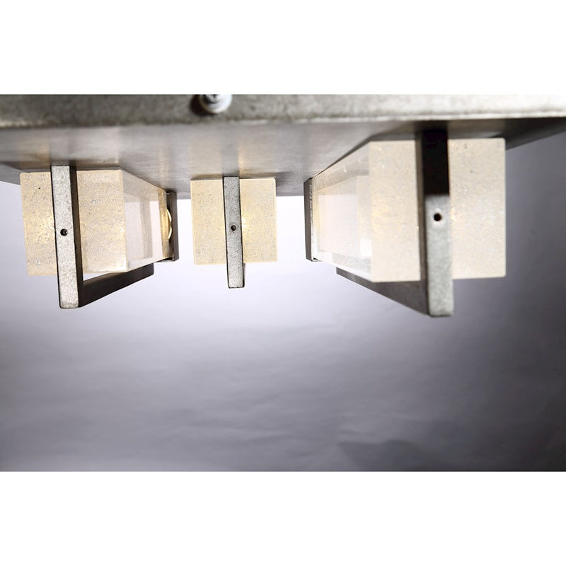 Eurofase Pari Outdoor LED Wall Mount, Antique Silver/Seeded