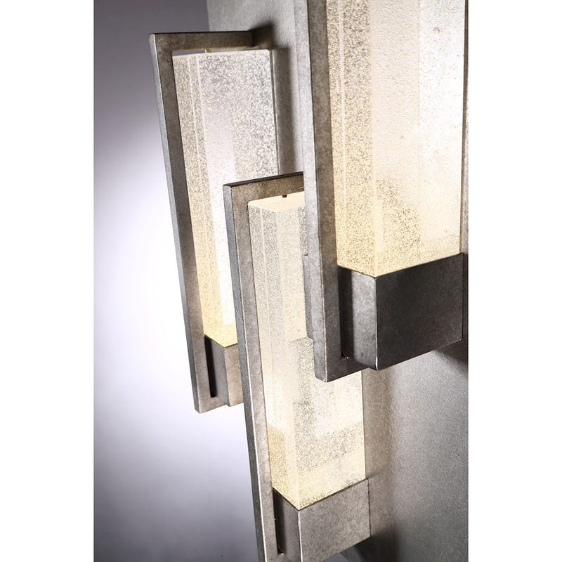 Eurofase Pari Outdoor LED Wall Mount, Antique Silver/Seeded