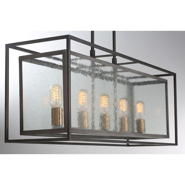Eurofase Affilato 10-Light Rectangular Chandelier, Black/Clear