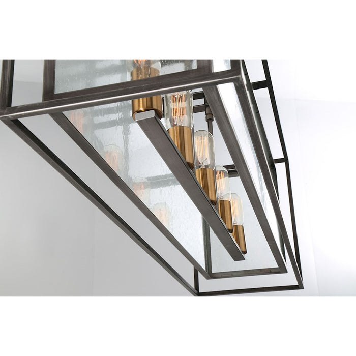 Eurofase Affilato 10-Light Rectangular Chandelier, Black/Clear