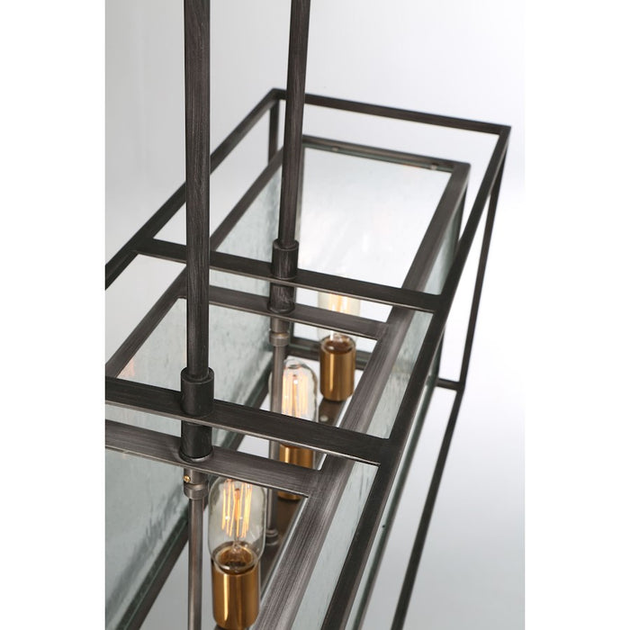 Eurofase Affilato 10-Light Rectangular Chandelier, Black/Clear