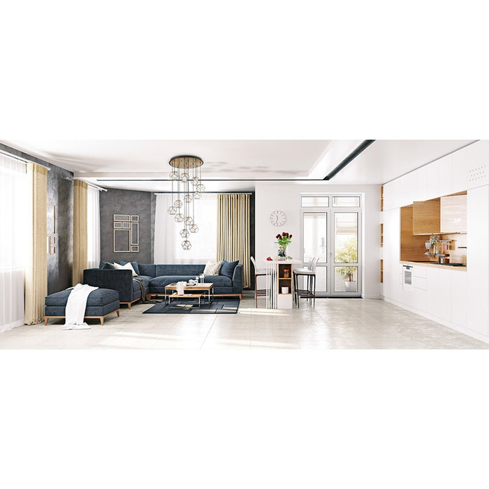 Eurofase Bettino 1-Light Pendant, Black/Brass