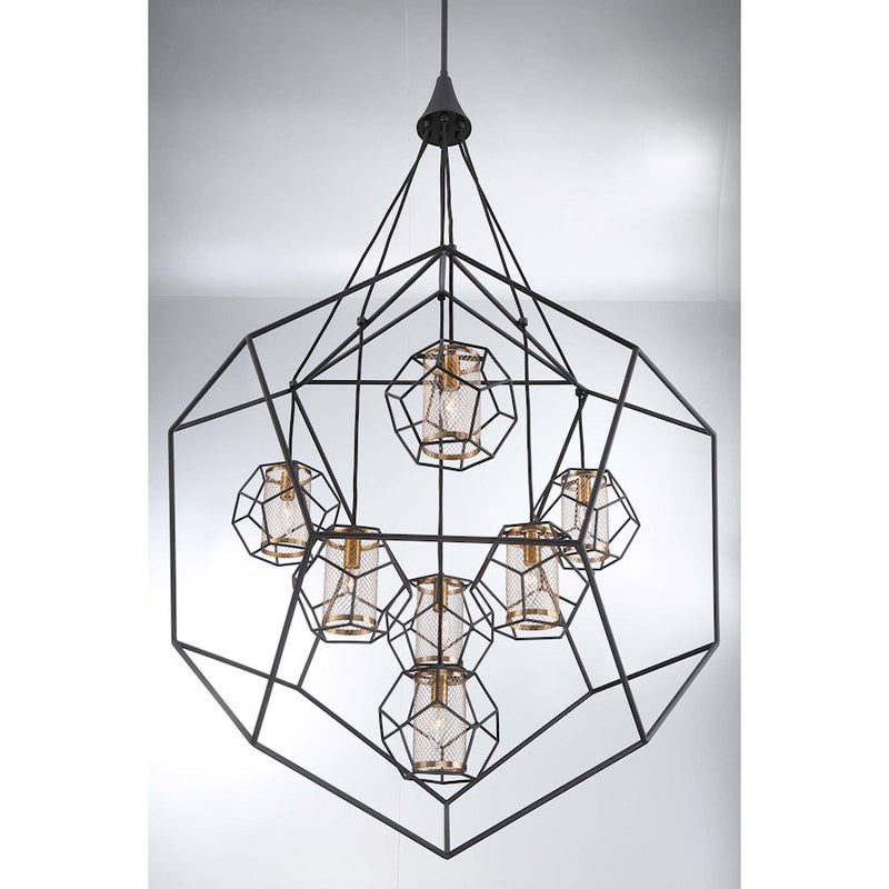 Eurofase Bettino 1-Light Pendant, Black/Brass
