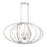 Eurofase Amherst 6-Light Oval Chandelier, Polished Nickel/White