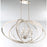 Eurofase Amherst 6-Light Oval Chandelier, Polished Nickel/White