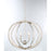 Eurofase Amherst 6-Light Oval Chandelier, Polished Nickel/White