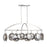 Eurofase Havendale 8-Light Oval Chandelier, Polished Nickel/Mercury