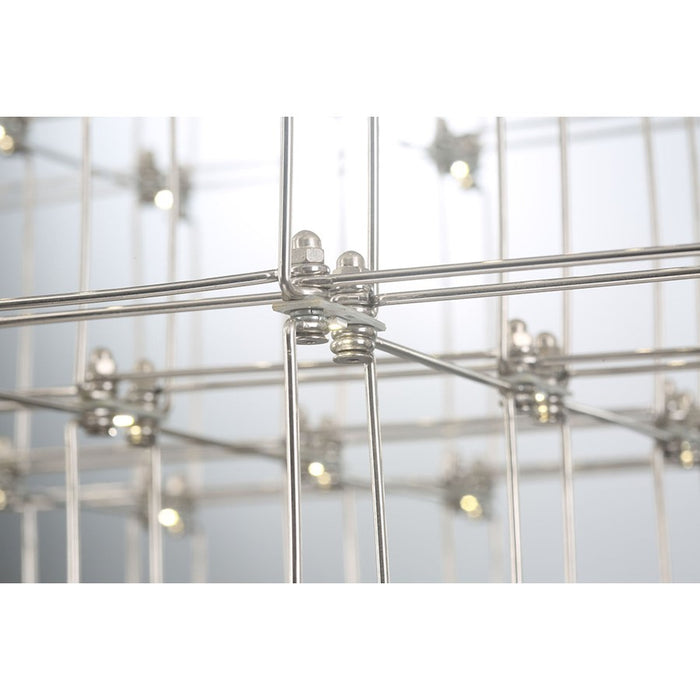 Eurofase Linwood Rectangular LED Chandelier, Chrome/Frosted
