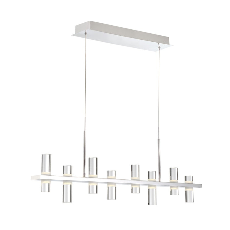 Eurofase Netto Linear LED Chandelier, Chrome/Clear
