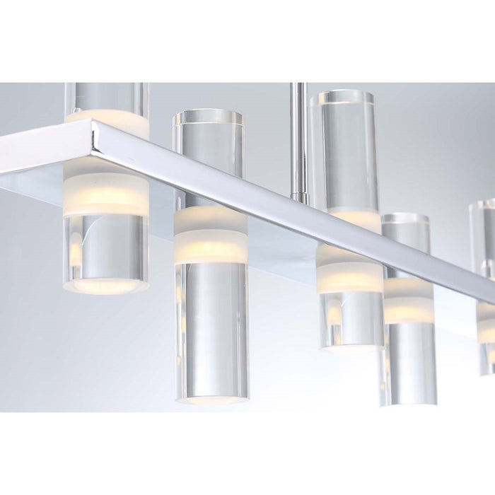 Eurofase Netto Linear LED Chandelier, Chrome/Clear