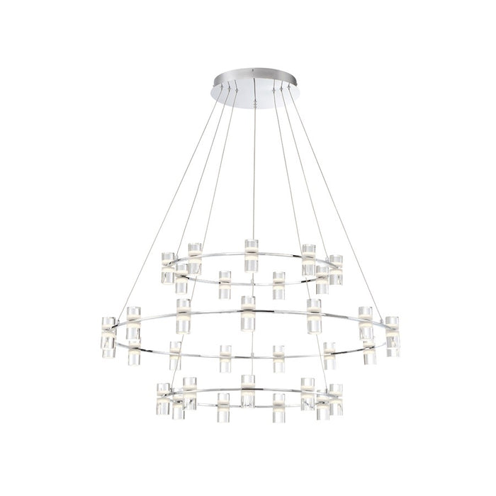 Eurofase Netto LED Chandelier, Chrome/Clear