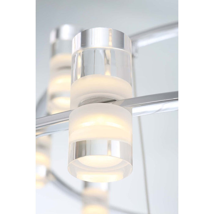 Eurofase Netto LED Chandelier, Chrome/Clear