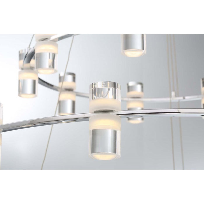 Eurofase Netto LED Chandelier, Chrome/Clear