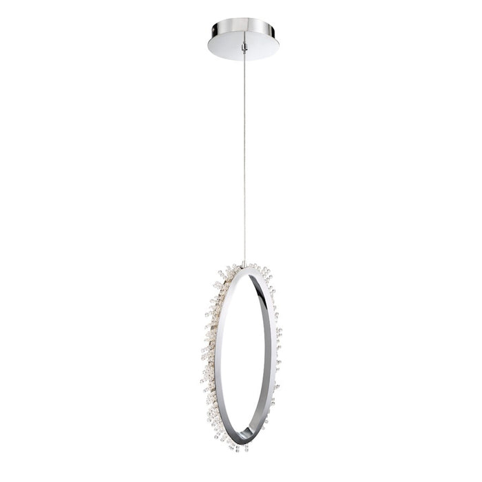 Eurofase Scoppia LED Pendant, Chrome/Clear