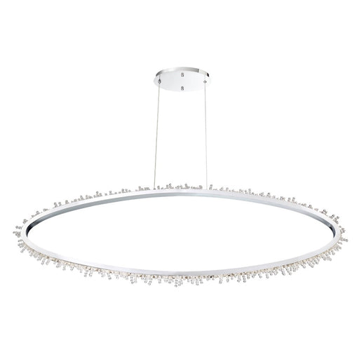 Eurofase Scoppia Oval LED Chandelier, Chrome/Clear