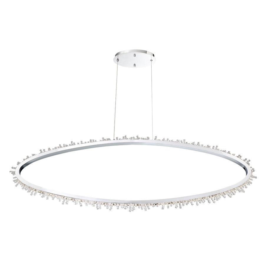 Eurofase Scoppia Oval LED Chandelier, Chrome/Clear