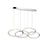 Eurofase Scoppia 4-Light Linear LED Chandelier, Chrome/Clear