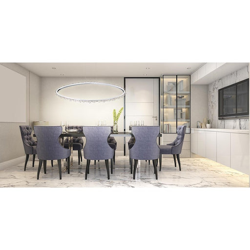 Eurofase Scoppia 9-Light LED Chandelier, Chrome/Clear