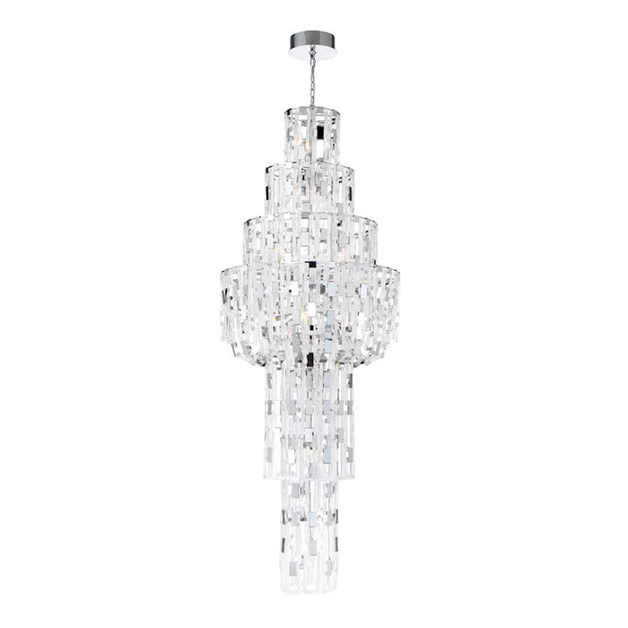 Eurofase Viviana 26-Light Chandelier, Chrome/Clear