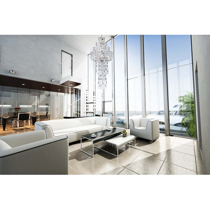 Eurofase Viviana 26-Light Chandelier, Chrome/Clear