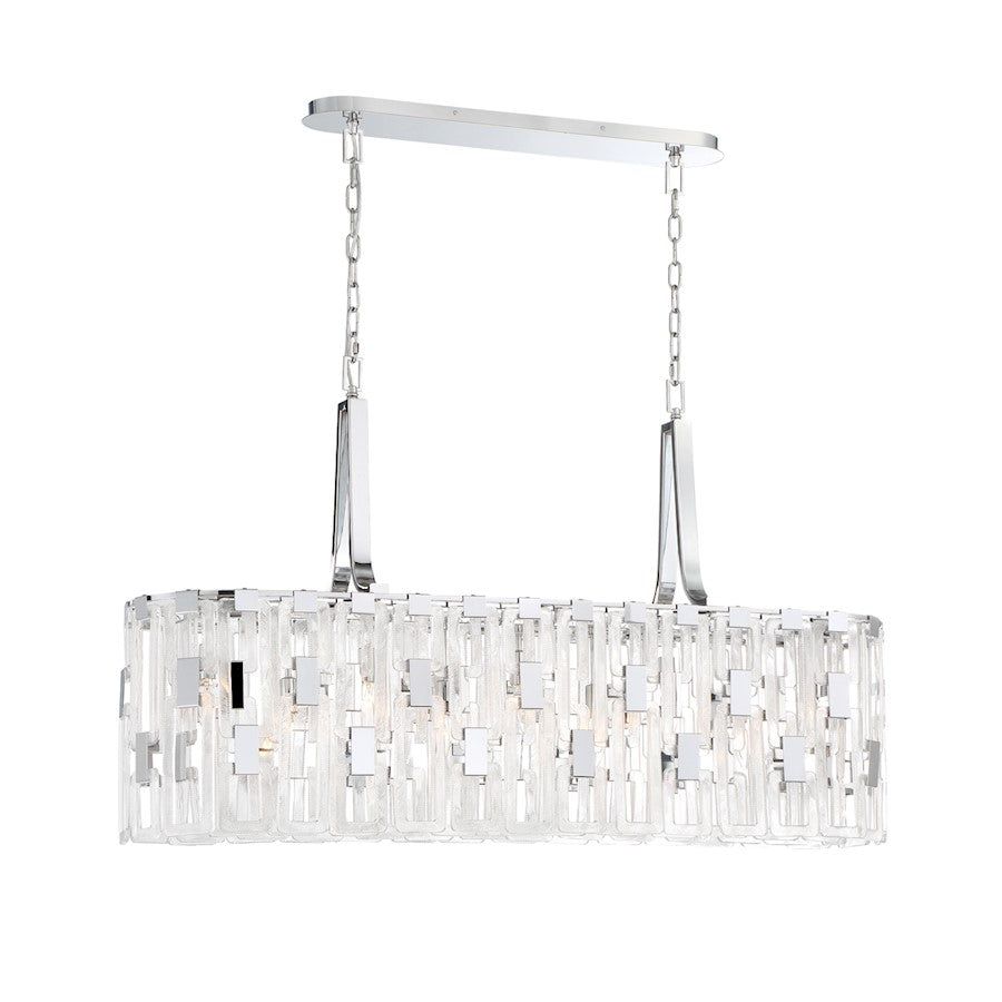 Eurofase Viviana Oval Chandelier, Chrome/Clear