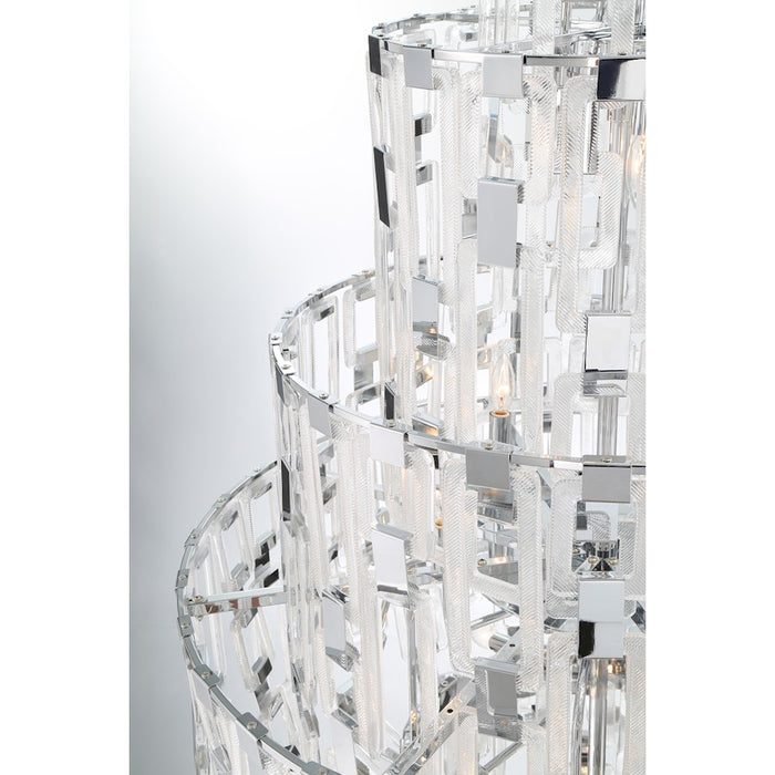 Eurofase Viviana Oval Chandelier, Chrome/Clear