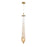 Eurofase Cascata 1-Light Pendant, Polished Gold/Amber