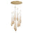 Eurofase Cascata 9-Light Chandelier, Polished Gold/Amber