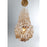 Eurofase Cascata 9-Light Chandelier, Polished Gold/Amber