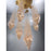 Eurofase Cascata 9-Light Chandelier, Polished Gold/Amber