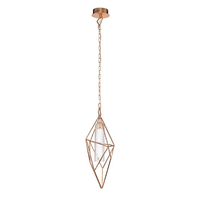 Eurofase Verdino LED Pendant, Rose Gold/Clear